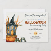 Halloween Housewarming Party Potten Plant Schoenen Kaart (Voorkant)