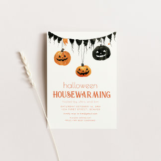 Halloween Housewarming Party Uitnodigen Kaart