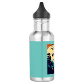 Halloween - houtsnede stijl 7 waterfles (Links)