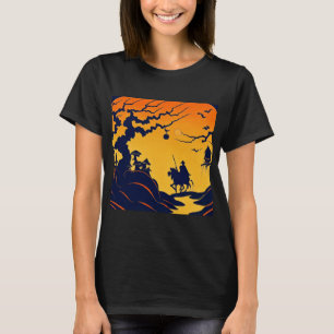Halloween - houtsnede stijl 8 t-shirt