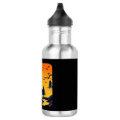 Halloween - houtsnede stijl 8 waterfles (Rechts)