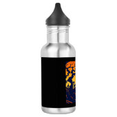 Halloween - houtsnede stijl 8 waterfles (Links)