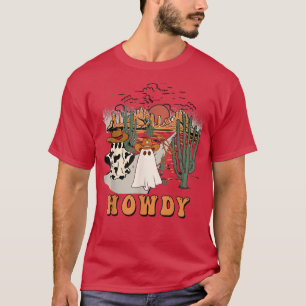 Halloween Howdy Ghouls, Boo Haw Cowboy, Desert Sun T-shirt