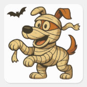 Halloween Howler Vierkante Sticker (Voorkant)