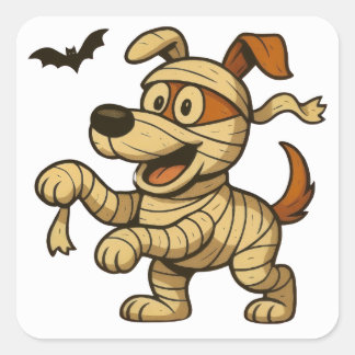 Halloween Howler Vierkante Sticker
