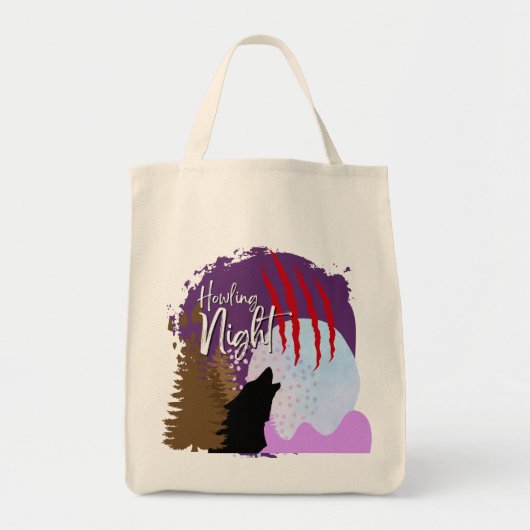 Halloween Howling Night onder de schaduw Tote Bag (Voorkant)