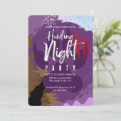 Halloween Howling Night Party Kaart (Staand voorkant)