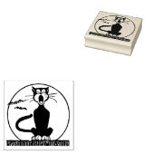 HALLOWEEN HOWLNG CAT-RUBBERSTEMP RUBBERSTEMPEL (Gestempeld)