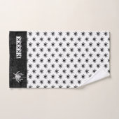 Halloween Huge Spider Pattern Black/White Bad Handdoek (Handdoek)