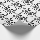 Halloween (huid en kruisbeenderen) cadeaupapier (Hoek)