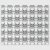Halloween (huid en kruisbeenderen) cadeaupapier (Vlak)