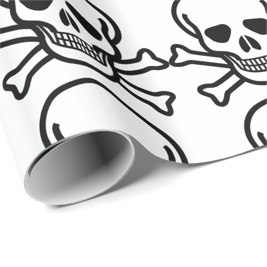 Halloween (huid en kruisbeenderen) cadeaupapier (Rol Hoek)