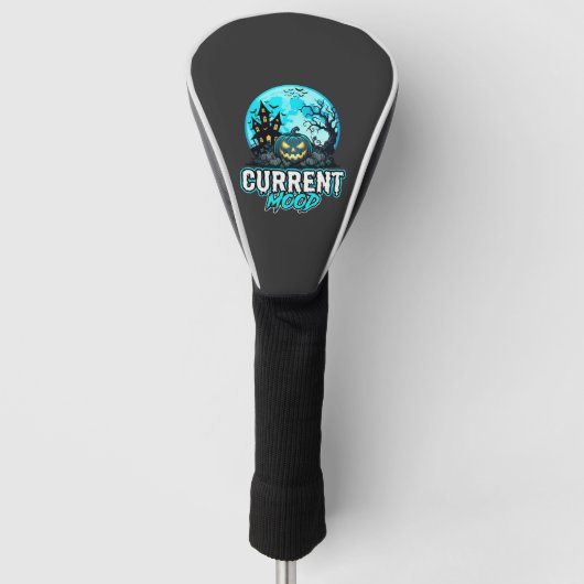 Halloween Huidige Stemming Geheime Pompoen Golfheadcover (Voorkant)