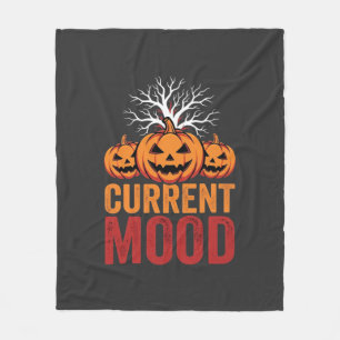 Halloween Huidige Stemming Pompoen Boom Ontwerp Fleece Deken