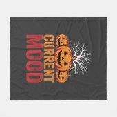 Halloween Huidige Stemming Pompoen Boom Ontwerp Fleece Deken (Voorkant (Horizontaal))