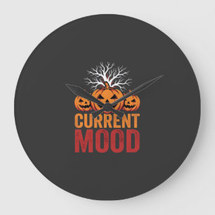 Halloween Huidige Stemming Pompoen Boom Ontwerp Grote Klok