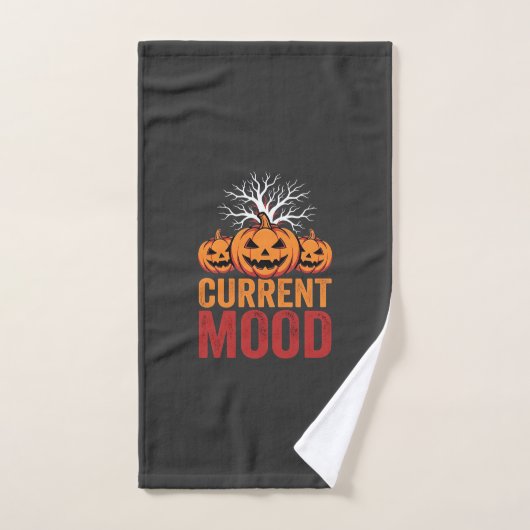 Halloween Huidige Stemming Pompoen Boom Ontwerp Handdoek (Handdoek)