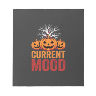 Halloween Huidige Stemming Pompoen Boom Ontwerp Notitieblok