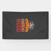 Halloween Huidige Stemming Pompoen Boom Ontwerp Spandoek (Horizontaal)