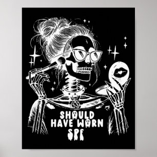 Halloween Huidverzorging Estheetiste Skelet Huid E Poster