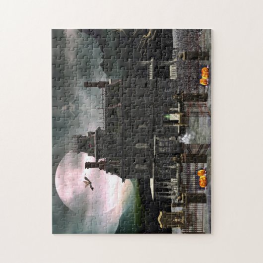Halloween Huis 2 Puzzel Legpuzzel (Verticaal)