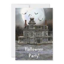 Halloween Huis 5 x 7 Uitnodiging