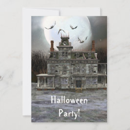 Halloween Huis 5 x 7 Uitnodiging