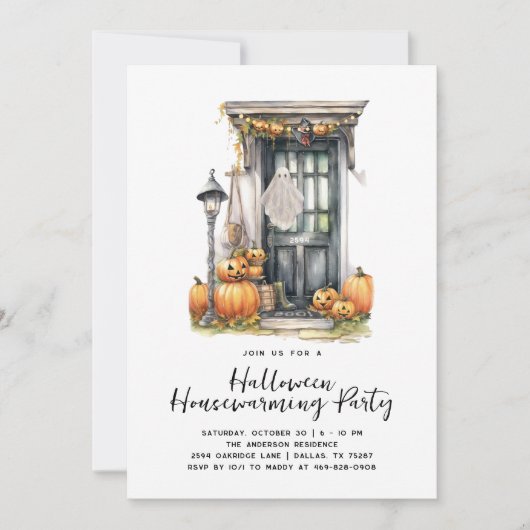 Halloween Huis | Housewarming Party Aankondiging (Voorkant)