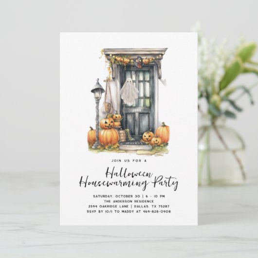 Halloween Huis | Housewarming Party Aankondiging (Staand voorkant)