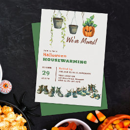 Halloween Huis Warming Monster Schoenen Planten Gr Kaart