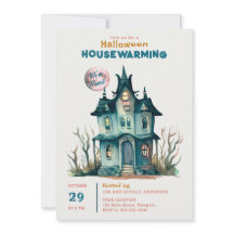 Halloween Huis Warming Nieuw Huis Roze Maan Leuk