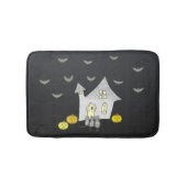 Halloween huis, zwarte katten, vleermuizen, pompoe badmat (Voorkant)