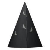 Halloween huis, zwarte katten, vleermuizen, pompoe feesthoedjes (Achterkant)