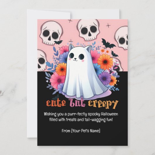 Halloween huisdier groet feestdagenkaart (Voorkant)