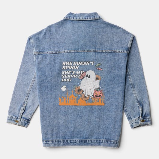 Halloween-hulphond Denim Jacket (Achterkant)