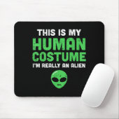 Halloween Human Costume Im Alien Funny Men Women K Muismat (Met muis)