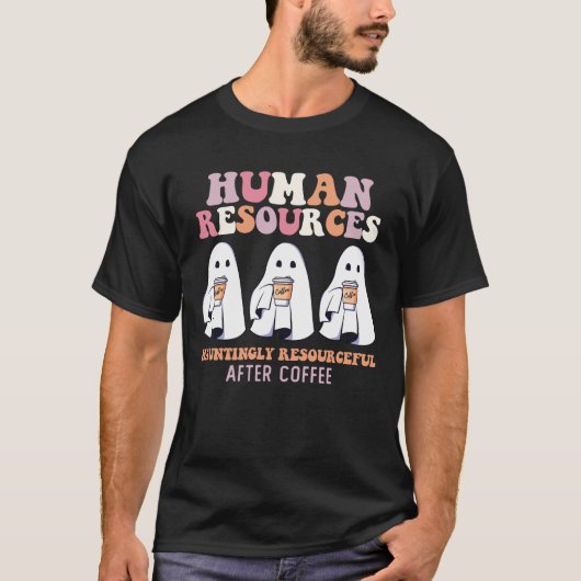 Halloween Human Resources Hauntingly Resourceful A T-shirt (Voorkant)