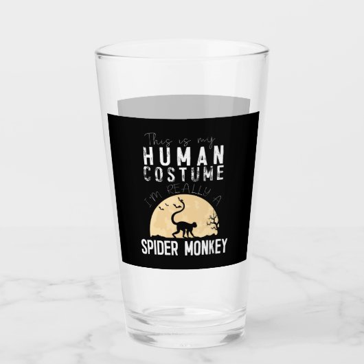 Halloween Human Spider Monkey Creepy Horror Glas (Voorkant)
