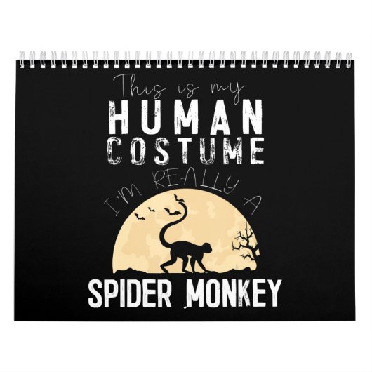 Halloween Human Spider Monkey Creepy Horror Kalender (Hoes)