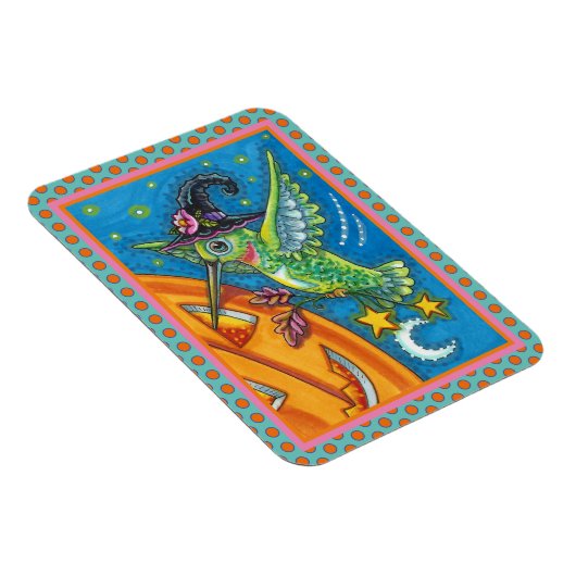 HALLOWEEN HUMMINGBIRD EN JACK O LANTERN WHIMSY MAGNEET (Rechterzijde)