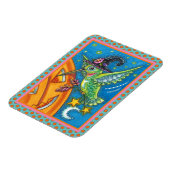 HALLOWEEN HUMMINGBIRD EN JACK O LANTERN WHIMSY MAGNEET (Linkerzijde)