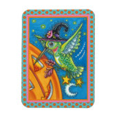 HALLOWEEN HUMMINGBIRD EN JACK O LANTERN WHIMSY MAGNEET (Verticaal)