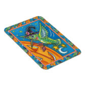 HALLOWEEN HUMMINGBIRD EN JACK O LANTERN WHIMSY MAGNEET (Rechterzijde)