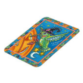 HALLOWEEN HUMMINGBIRD EN JACK O LANTERN WHIMSY MAGNEET (Linkerzijde)