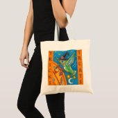 HALLOWEEN HUMMINGBIRD, JACK PUMPKIN TRICK OR TREAT TOTE BAG (Voorkant (product))