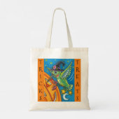 HALLOWEEN HUMMINGBIRD, JACK PUMPKIN TRICK OR TREAT TOTE BAG (Achterkant)