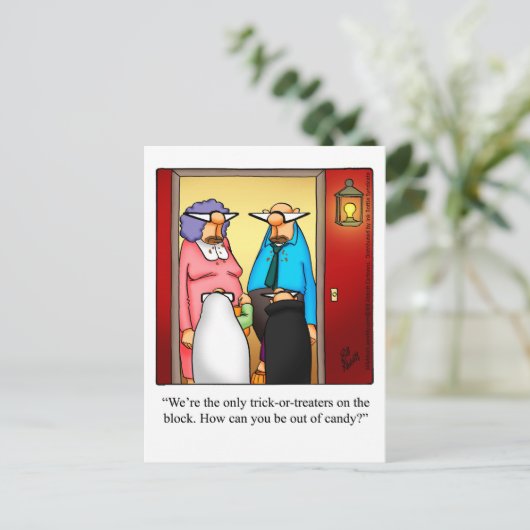 Halloween Humor Briefkaart (Staand voorkant)