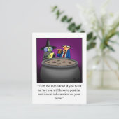 Halloween Humor Briefkaart (Staand voorkant)