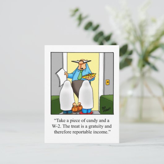 Halloween Humor Briefkaart (Staand voorkant)