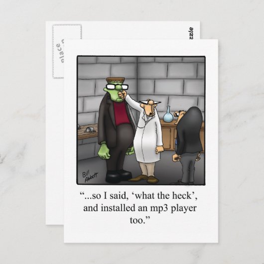 Halloween Humor Briefkaarten "Spectickles" (Voorkant / Achterkant)